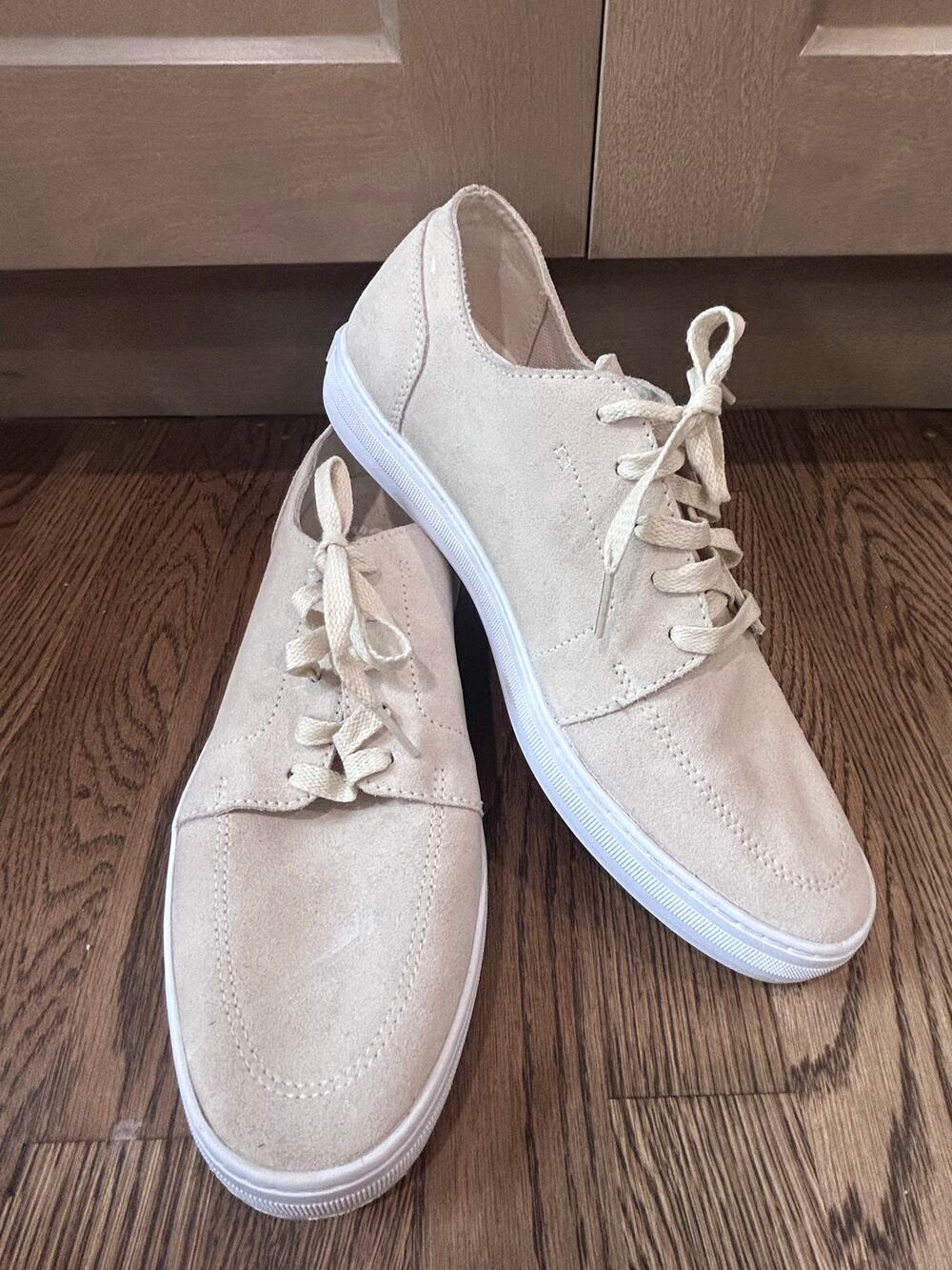 SOREL C-Street Lace Suede Sneakers Beige White Low Top Men Shoes Sz 9.5 Gorpcore